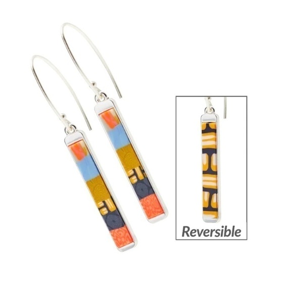 💥SALE Handmade Bracelet & Post Earrings JILZARAH French Quarter Reversible EUC - Picture 3 of 10